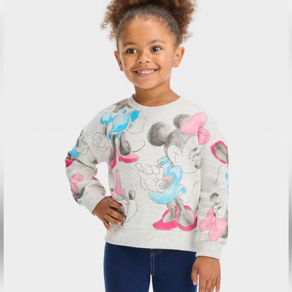 Disney Junior Minnie‎ Mouse 4T Crewneck Pullover Sweatshirt